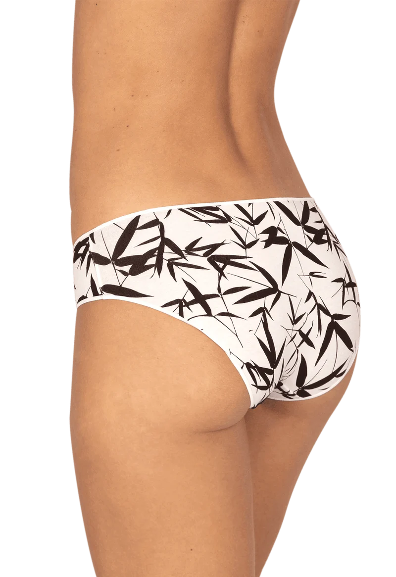 Lot de 3 Slips - Trio Imprimé Floral - Noir / imprimé nacre