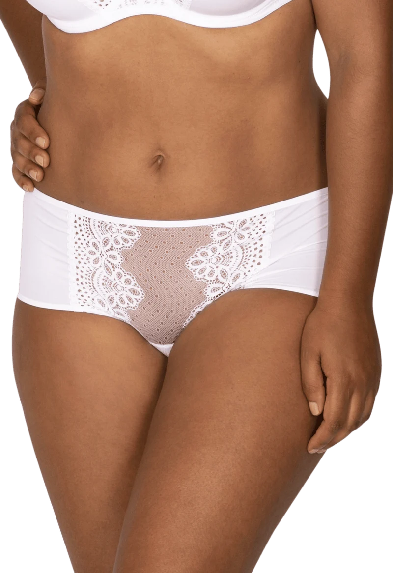 Shorty en dentelle et microfibre L'irrésistible - Blanc