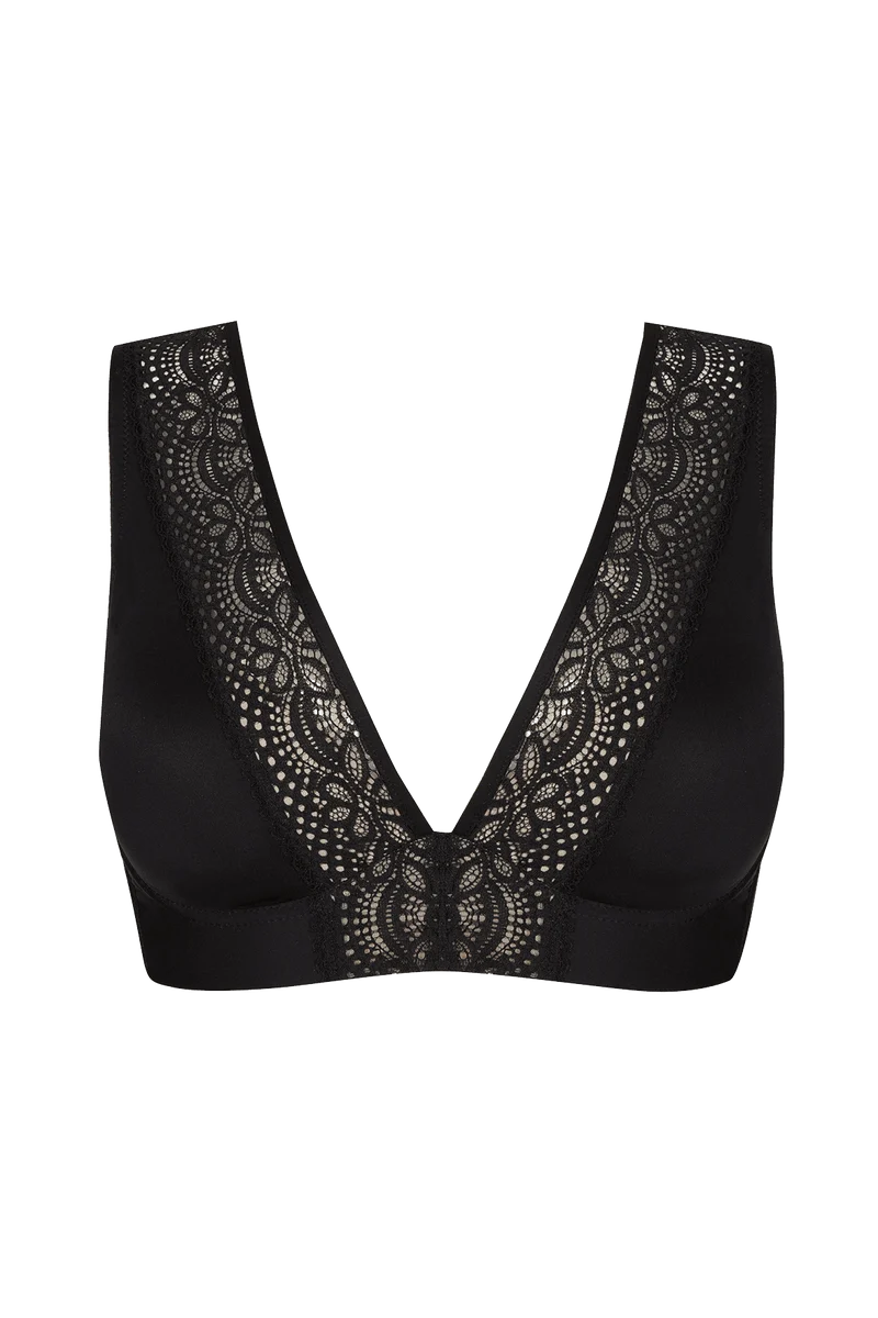 Soutien-gorge coques en dentelle et microfibre L'irrésistible - Noir