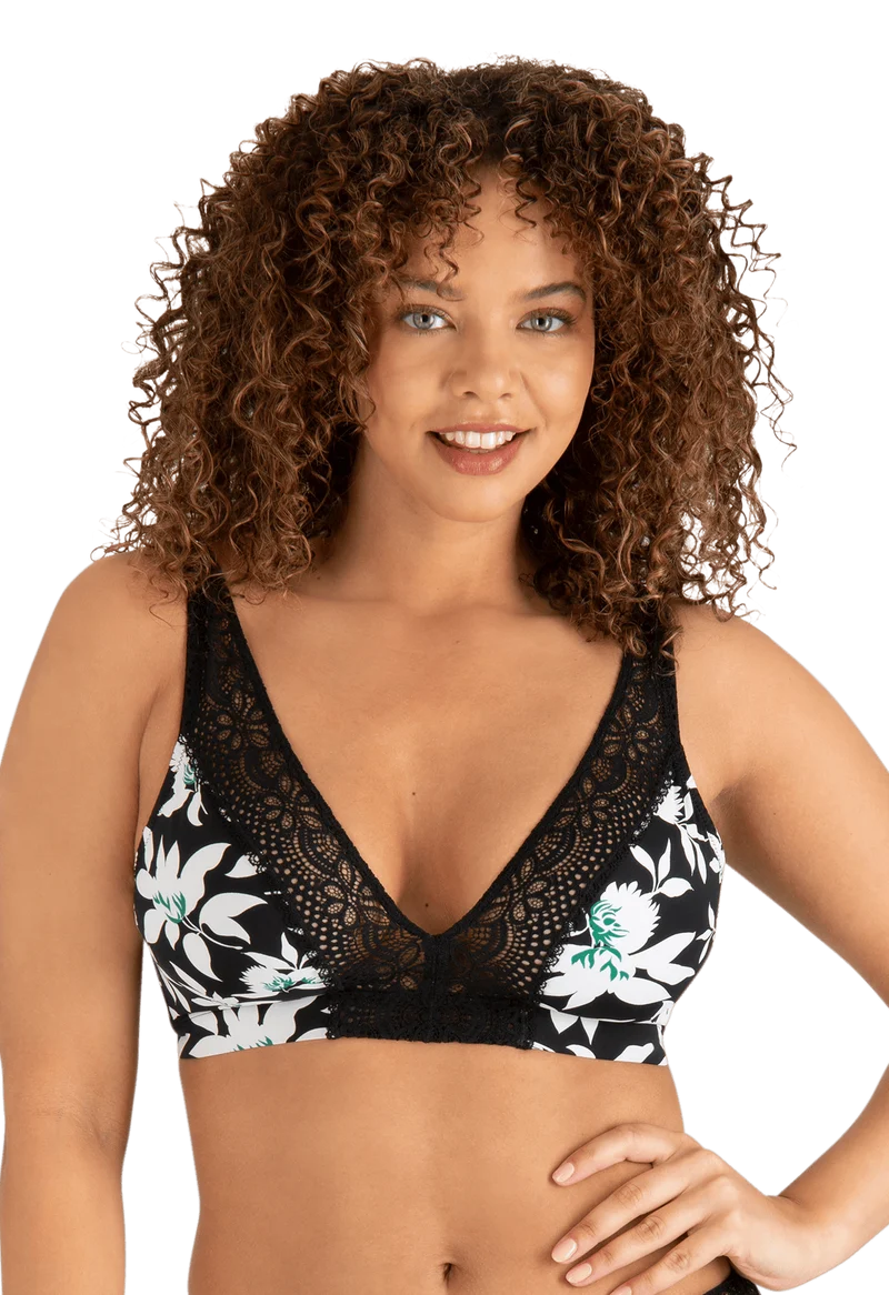 Soutien-gorge foulard sans armatures en dentelle et en microfibre L'irrésistible - Jasmin
