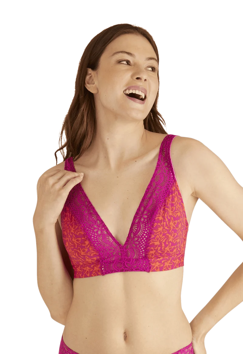 Soutien-gorge foulard sans armatures en dentelle et en microfibre L'irrésistible - Tiaré