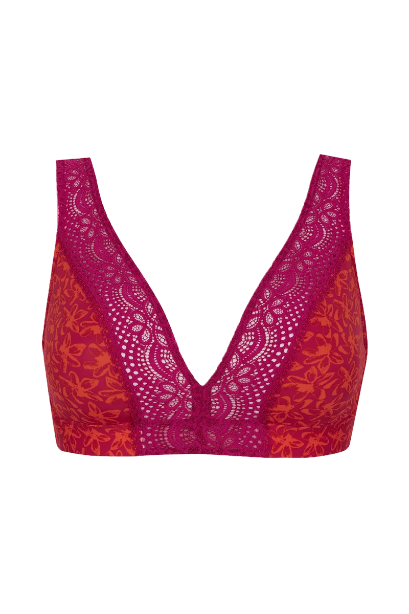 Soutien-gorge foulard sans armatures en dentelle et en microfibre L'irrésistible - Tiaré